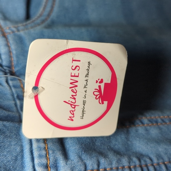 NEW Shiela Rose Distressed Jeggings via Nadine West Stretch Elastic Waist Size L - Picture 3 of 5